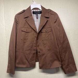 APOSTROPHE Womens 12 "Luxury is a State of Mind" Brown Blazer Jacket LN